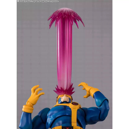 Bandai SHF Cyclops Laser Eye Boneco de Ação X-Men Marvel Vs Capcom Brinquedo Colecionável com Peças Intercambiáveis Efeitos de Explosão Óptica