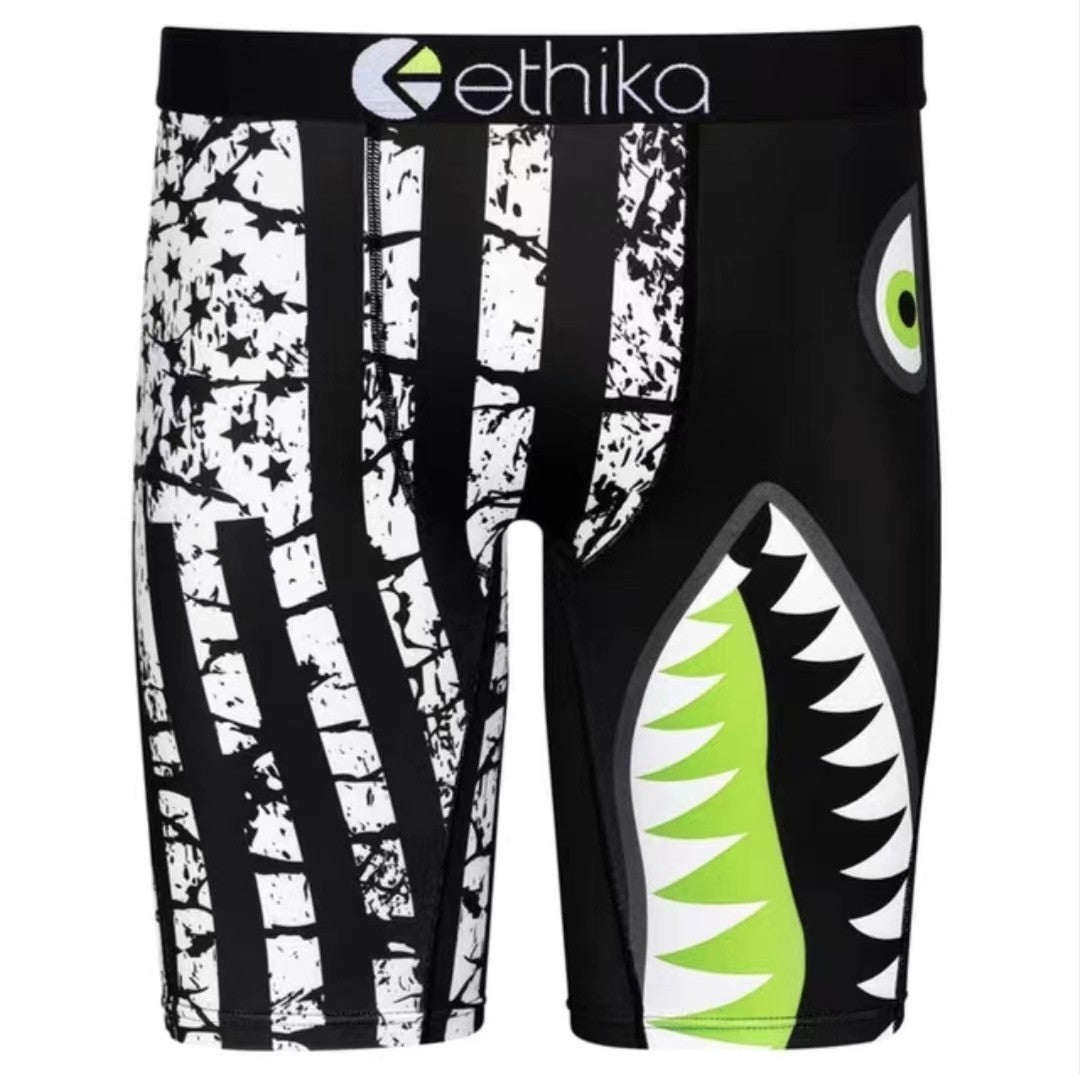 ETHIKA Men's Underwear Sexy Print Boxer Cueca Man Lingerie Men Panties Boxershorts Boxerbriefs Boxers Briefs Shorts Plus Size