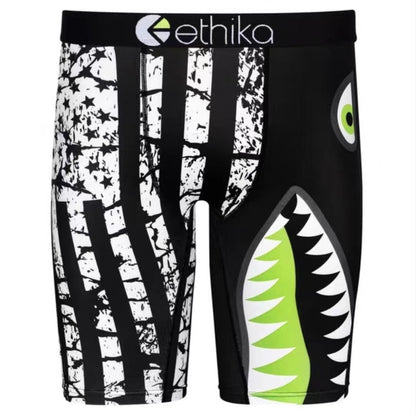 ETHIKA Men's Underwear Sexy Print Boxer Cueca Man Lingerie Men Panties Boxershorts Boxerbriefs Boxers Briefs Shorts Plus Size