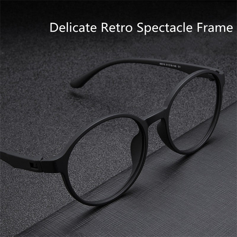Óculos Ultraleves TR90 para Computador, Anti-Luz Azul, Proteção Ocular para Mulheres e Homens, Design Retrô Sem Parafusos, Óculos de Leitura Redondos