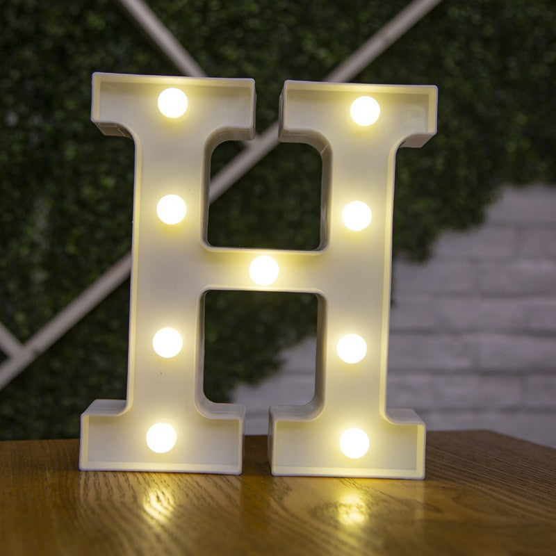 Alphabet Letter LED Lights Luminous Number Lamp Battery Warm Night Light for Home Wedding Birthday Christmas Party Decoration