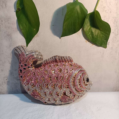 Luxury Women Pink Flower Clutch Bags Stone Evening Bags Bridal Rhinestone Handbags Wedding Clutches Bags Dinner Minaudiere Purse