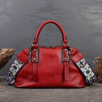 MOTAORA 2025 New Genuine Leather Satchel Tote Bag Top Handle Handbag Designer Shoulder Bag Large Capacity Cross Body Bag Vintage