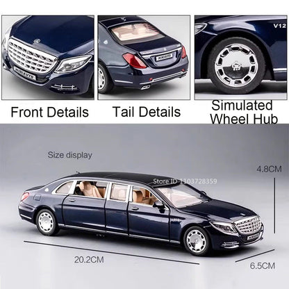 1:32 S650 C260 Modelo de Carro de Brinquedo em Miniatura Liga Fundida com Som Luz Portas Abertas Veículo de Simulação de Fricção Brinquedos para Presentes de Meninos