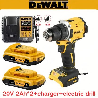 Original.DEWALT.DCD805. Bateria 20V + Ferramentas Elétricas Parafusadeira de Impacto Sem Fio Chave de Fenda Elétrica Furadeira Manual Multifuncional