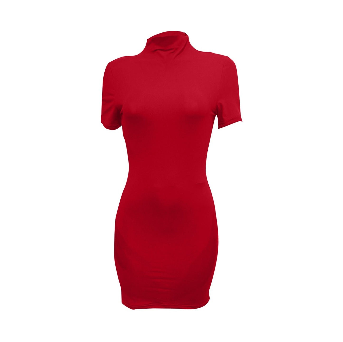 Bodycon Dresses For Women 2024 High Neck Thigh Length Short Sleeve Fitted Women'S Valentines Going Out Club Date Night Outfit