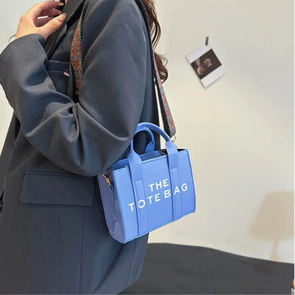 New printed letter tote bag, niche design handbag, European and American fashion crossbody bag, retro shoulder bag