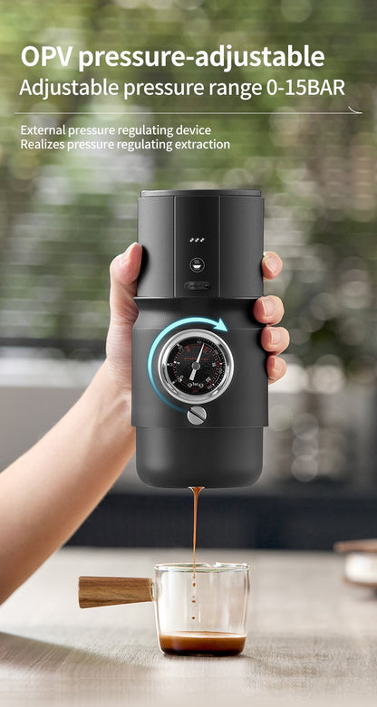 Cafeteira Expresso Elétrica Portátil STARSEEKER Super58 Máquina de Café de Viagem para Camping com Suporte para Tamper USB-C