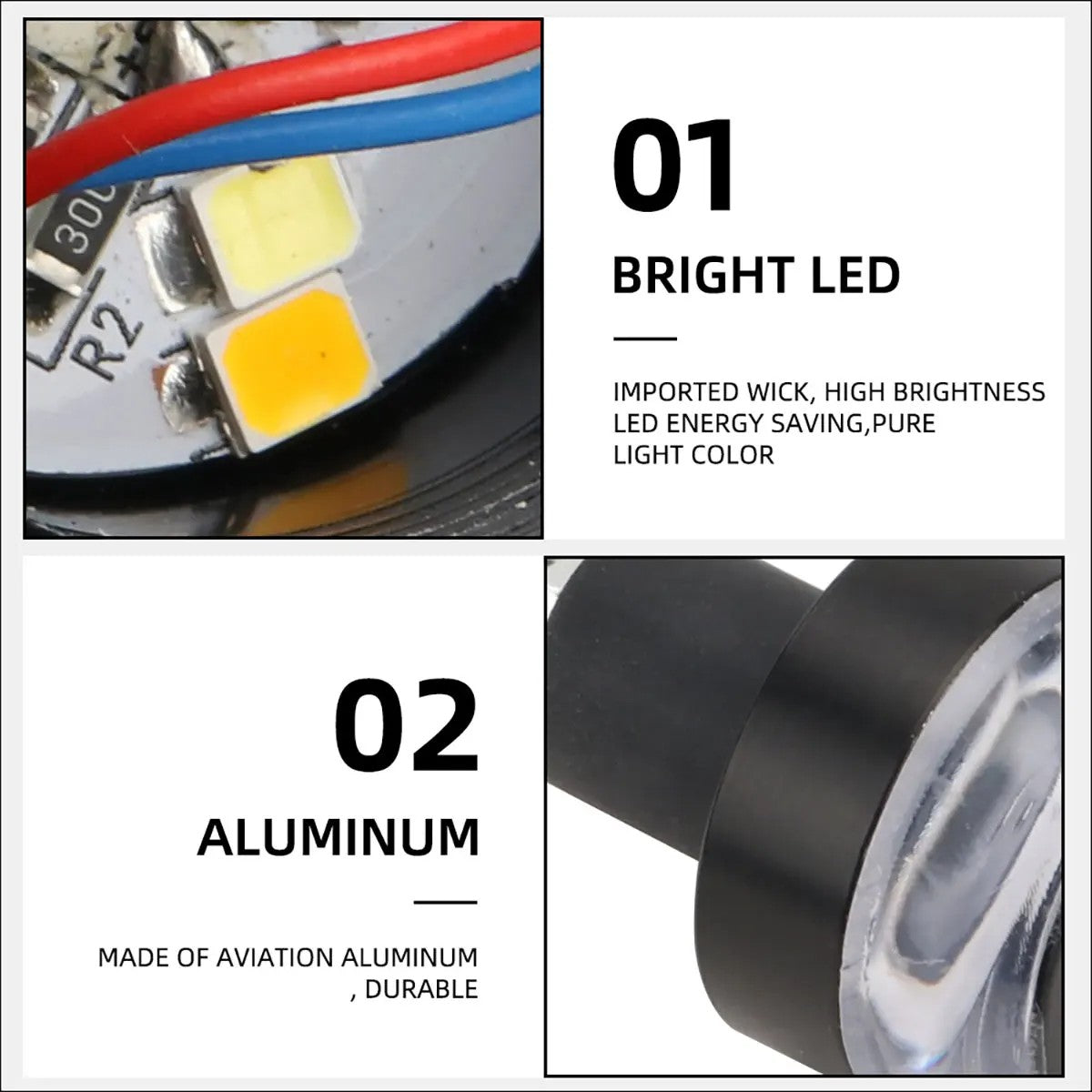 2 Peças Lâmpada de Guidão LED para Moto, Luzes de Condução com Seta, Luz de Seta, Luz de Freio, Sinalizador Piscante, Luz de Parada, Luz de Estacionamento