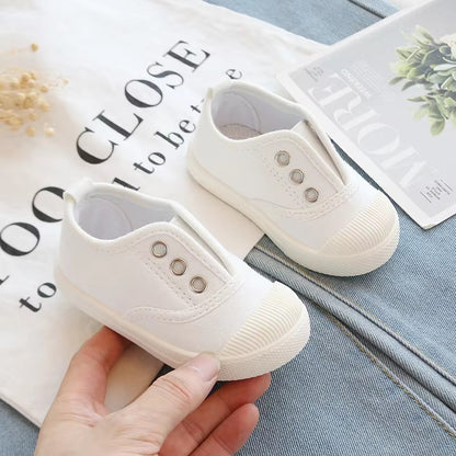 New Children's Low Cut Canvas Shoes Breathable Boys' Cloth Shoes Fashion Girls' Casual Shoes Colored Biscuit Shoes
