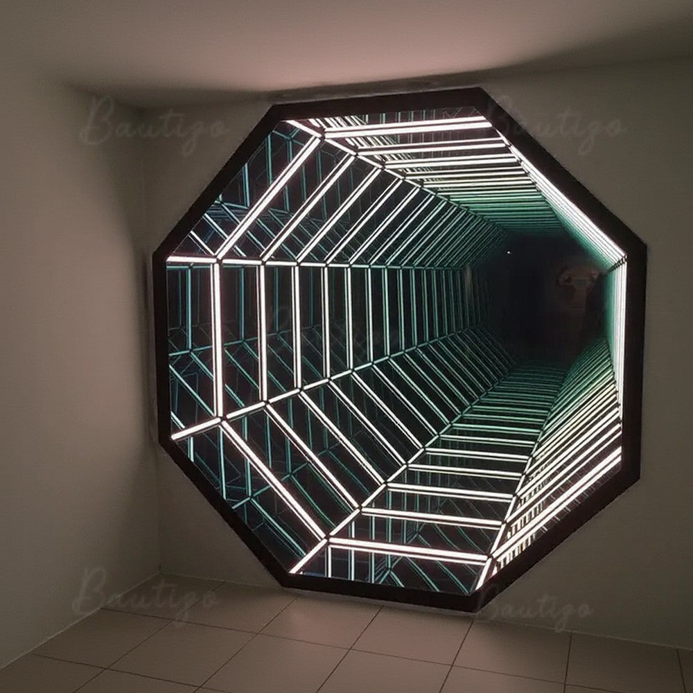 Custom Infinity Mirror Light Up Letter Art Lighting Infinity Mirror Light Customizable for Wall Decor Led Lights Business Sign