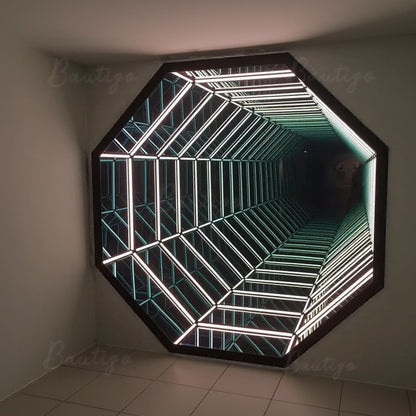 Custom Infinity Mirror Light Up Letter Art Lighting Infinity Mirror Light Customizable for Wall Decor Led Lights Business Sign