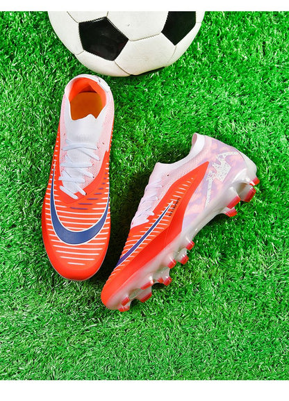 New Men's Soccer Shoes High-Top Soccer Cleats Outdoor Breathable Athletic Professional Spikes Youth Boys Football Shoes Unisex