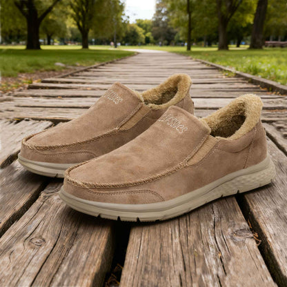 Fashionable Warm Winter Loafers Comfortable Walking Shoes Soft Lightweight Gift for Dad Suitable for Middle-Aged And Elderly Men