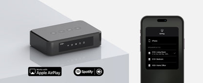 Arylic S10+ Wireless Music Streamer 3.5mm Jack Aux Bluetooth Audio Receiver for PC Audio Jack Adapter AUX Wireless for Multiroom