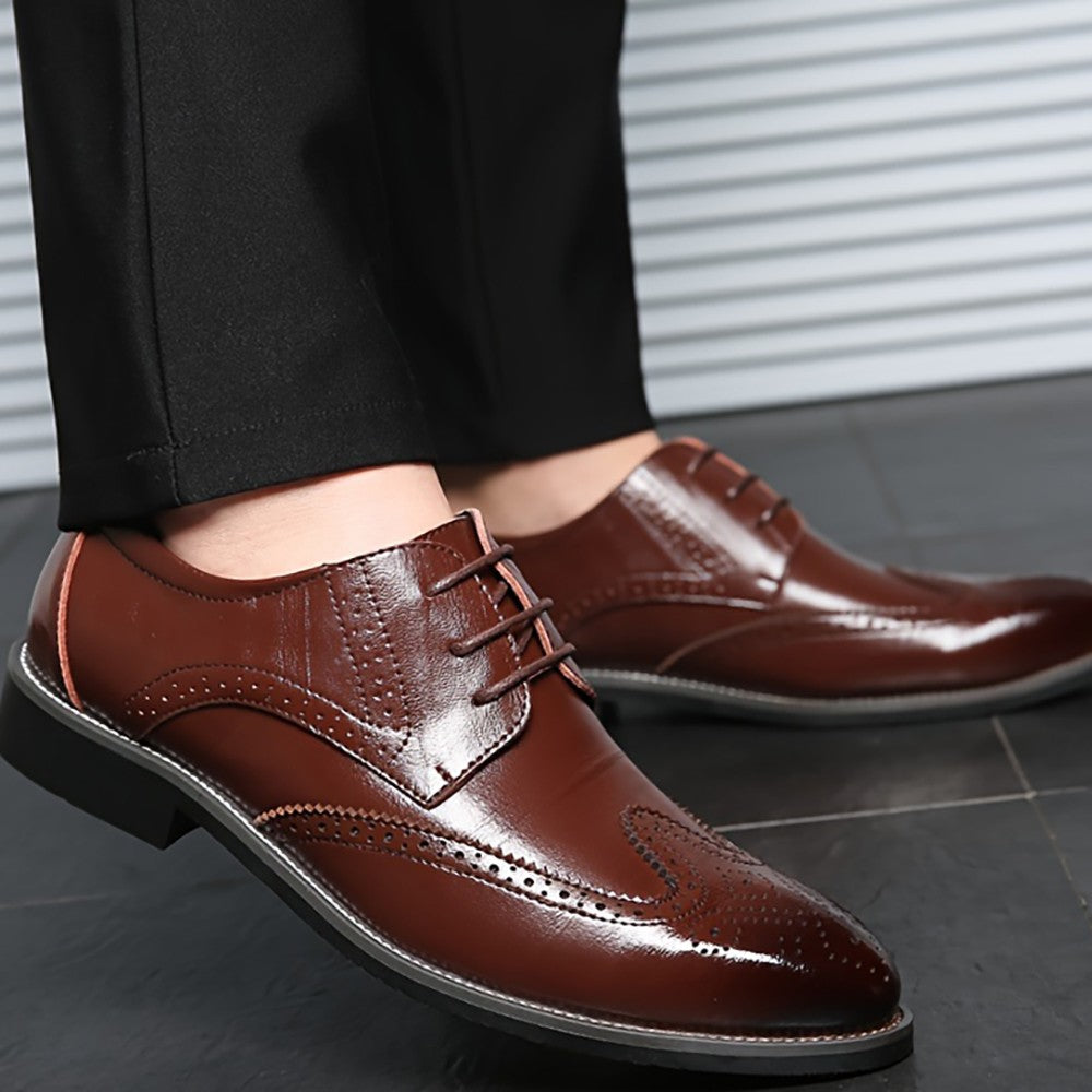 Men's Business Dress Shoes Pointed Toe Lace-Up Oxfords (Large Sizes Available)