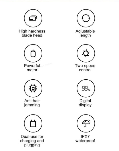 XIAOMI Mijia Hair Clipper 2 Men Sideburns Electric Shaver Wireless Hair Cutting Trimmer Barber Cutter