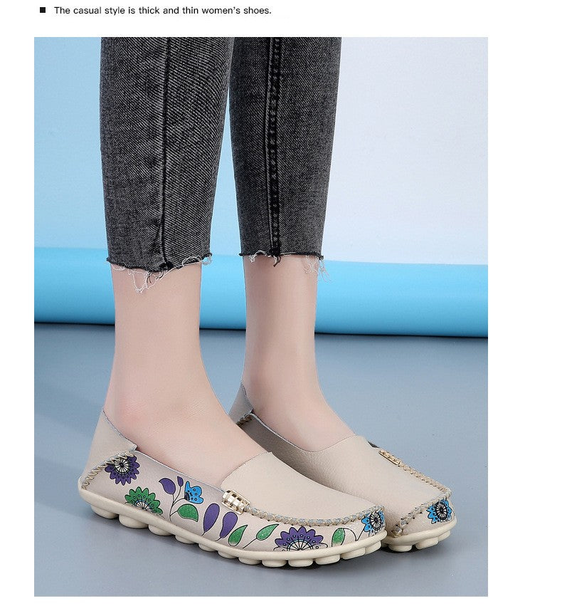 New Moccasins Women Flats Spring Female Leather Loafers Slip on Ballerina Women Casual Shoes Zapatos Mujer Plus Size 35-46