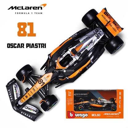 Bburago 1:43 F1 Aston Martin Aramco F1 Team AMR23 2023 #14 Alonso #18 Stroll Carro de Liga Metálica Modelo Fundido Colecionável