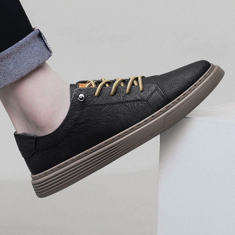 Genuine Leather Italian Casual Shoes Men's Lace Up Oxford Shoes Outdoor Jogging Shoes Office Men's Dress Shoes Large Size 36-45