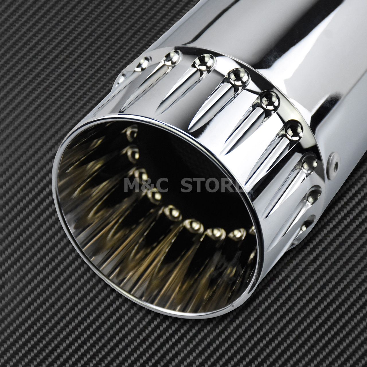 Motorcycle Megaphone Slip-On Mufflers Exhaust Pipes For Harley Touring Road Glide FLT Street Glide FLH Ultra Limited 2000-2020
