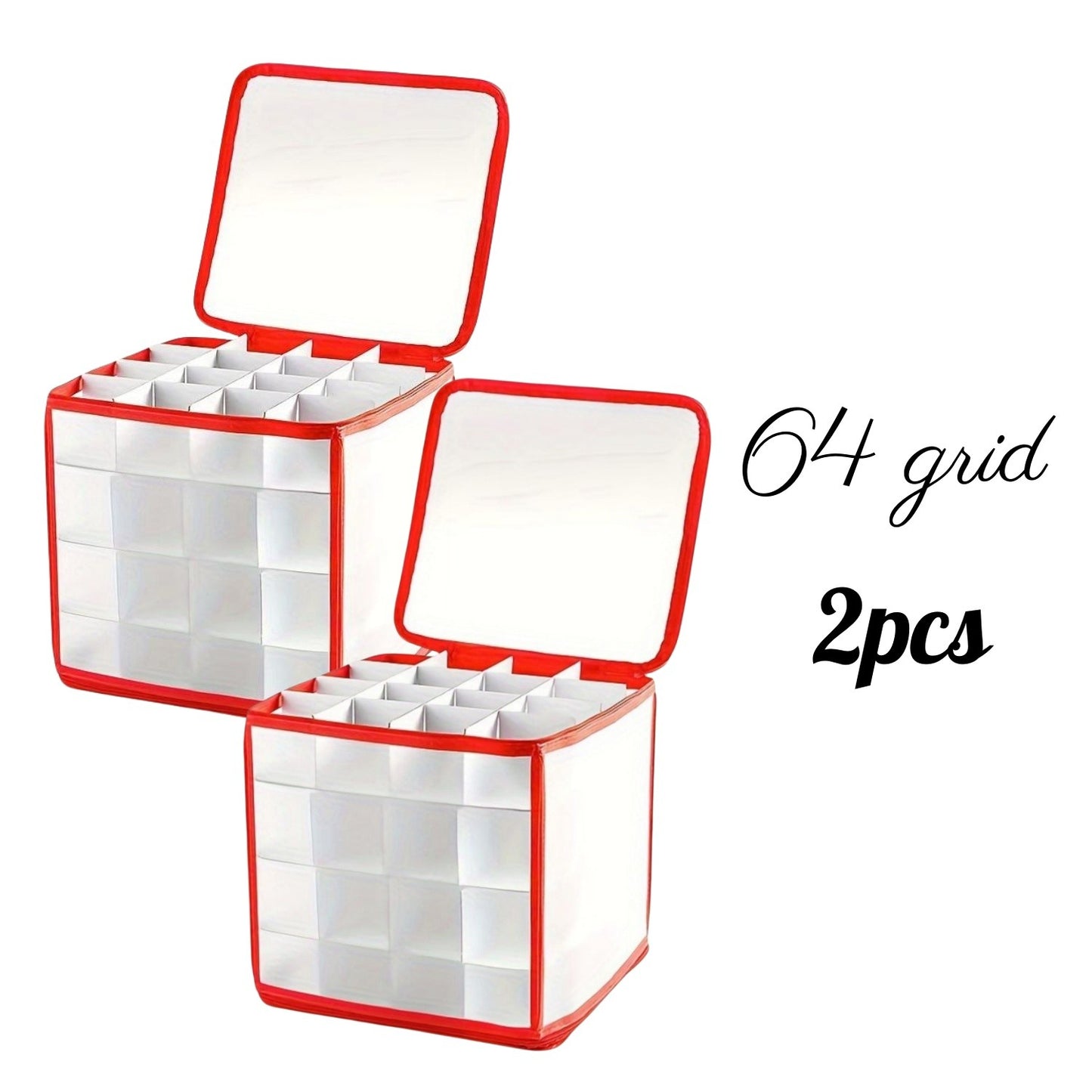 1/2pcs Christmas Ornament Storage Box With Handle Xmas Balls Decorations Container Large Capacity Bag Holiday Accesory Organizer