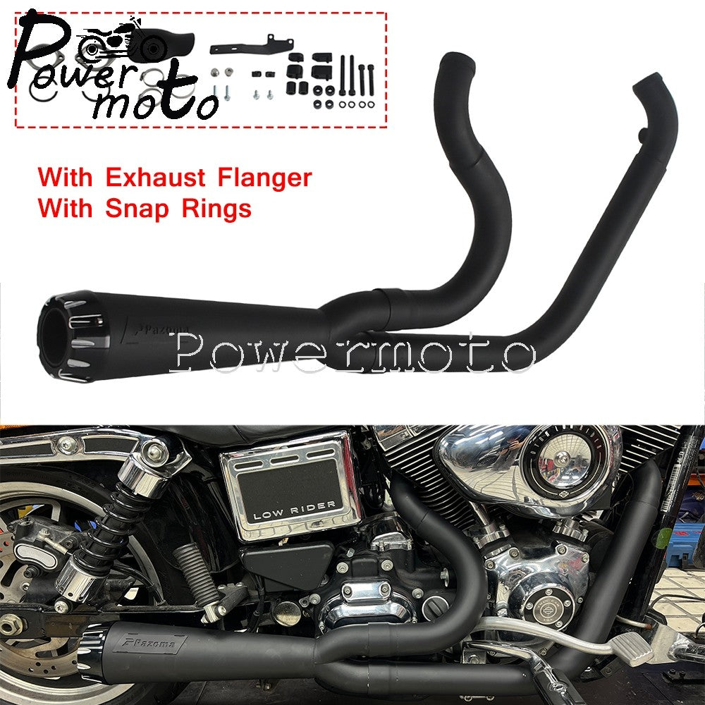 2-into-1 Full Systems Exhaust Motorcycle Complete Muffler For Harley  M8 Touring Road Glide CVO Street Electra Glide Road King