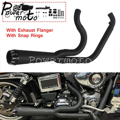 2-into-1 Full Systems Exhaust Motorcycle Complete Muffler For Harley  M8 Touring Road Glide CVO Street Electra Glide Road King