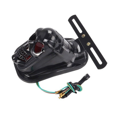 Para-lama traseiro de motocicleta com lâmpada de freio e luzes de placa Caveira Cruzada em Formato de Lápide Para Harley Chopper Bobber Personalizada