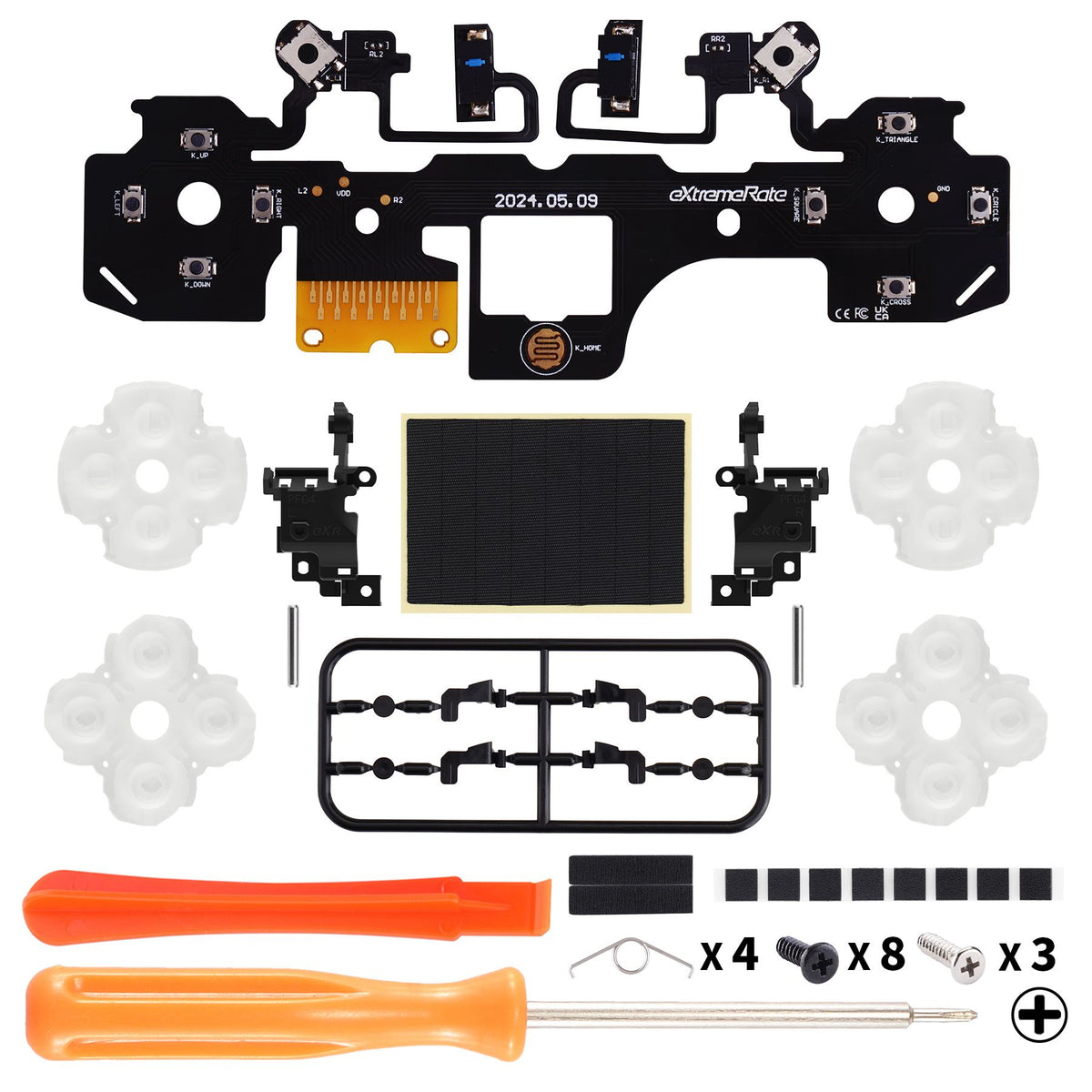 eXtremeRate for ps5 Controller BDM-040/BDM-050/060 Whole Clicky Kit V2, Shoulder Face Dpad Buttons