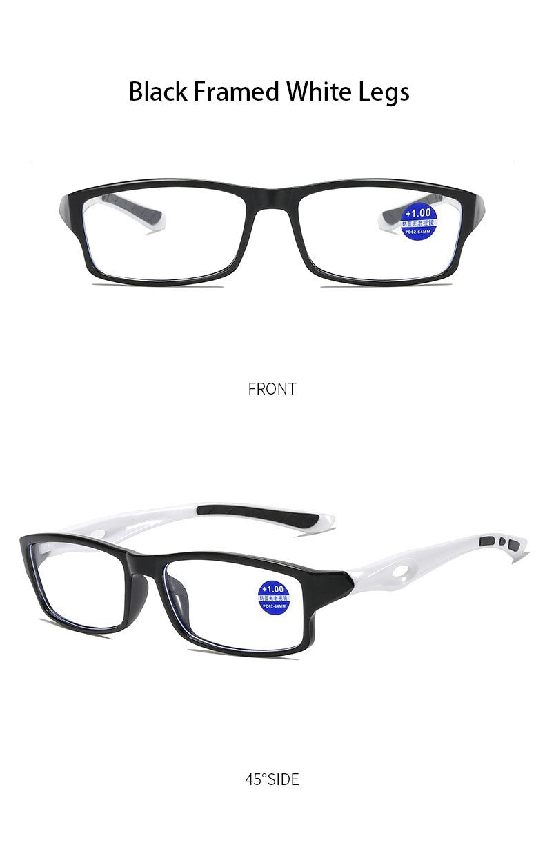 Fashion Reading Glasses Man Sport Non-Slip Anti Blue Light Women Style High Definition Computer Eyeglass+1.0+2.0+3.0+4.0