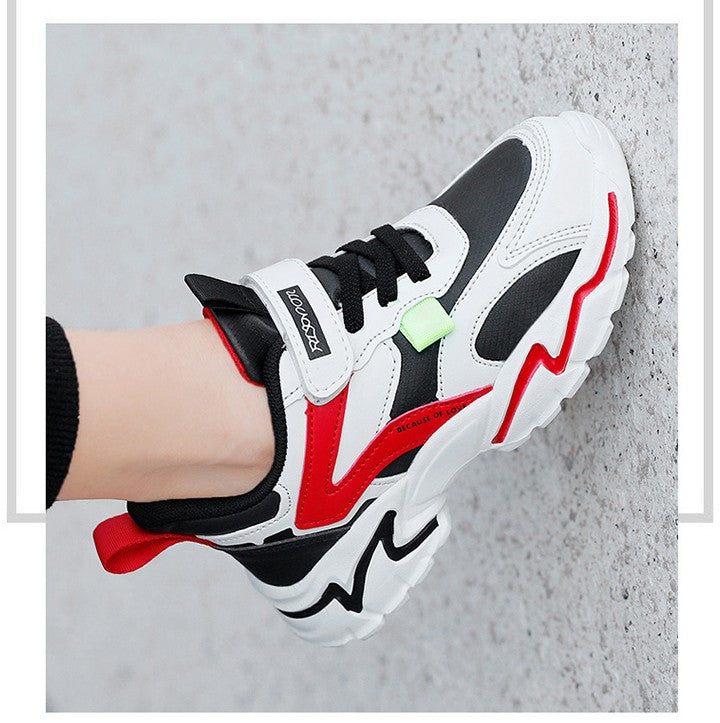 Four Seasons Sport Kids Sneakers Boys Casual Shoes For 5-16Years Children School Walking Non-slip Outdoor Running Shoes Leather