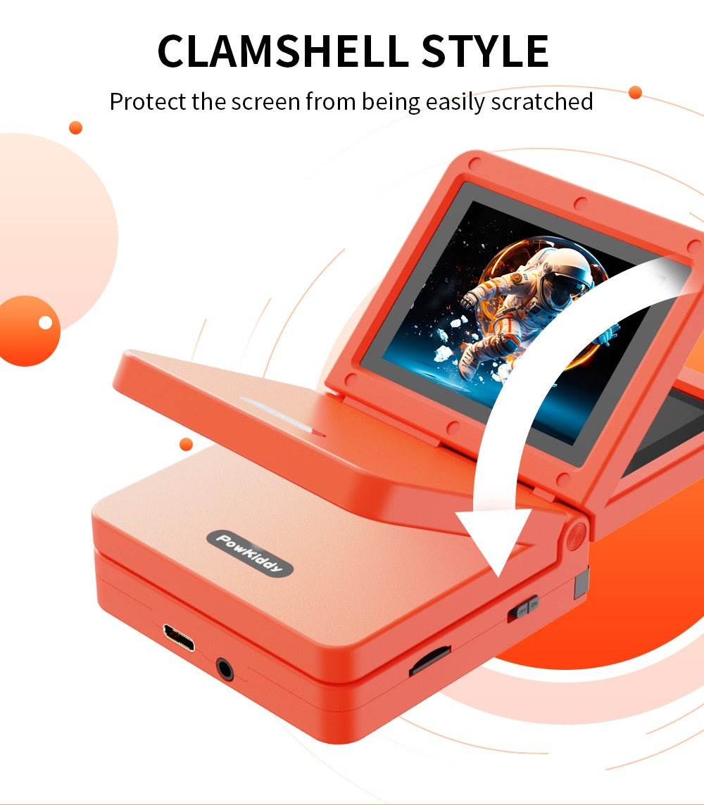 V90 3.0-inch IPS Screen Retro Portable Flip Handheld Control Game Console  55G Open Source Linux  Gifts
