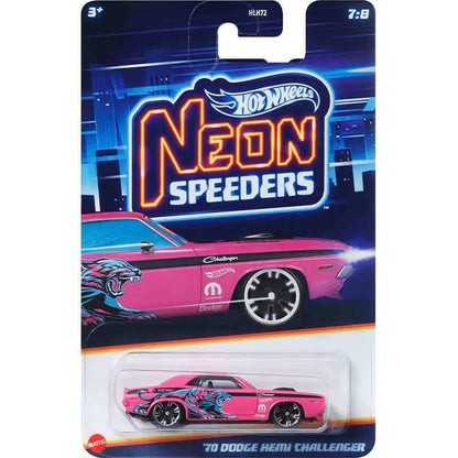 Hot Wheels Neon Speeders Series 8 Diecast Car Set 1/64 Scale Models Mazda RX-7 Datsun 510 B C D HLH72 Collectible Toy Xmas Gifts