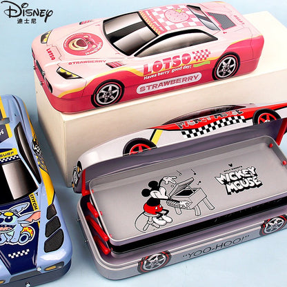 Estojo de Lápis Carros Disney Pixar Caixa de Papelaria Infantil Grande Capacidade Carro McQueen Tridimensional Estojo de Lápis Presente para Jardim de Infância