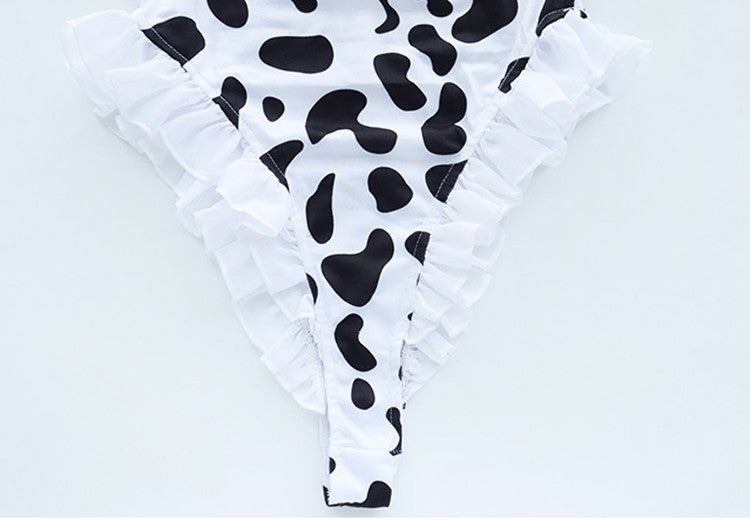AniLV Cow Series Swimsuit Bodysuit Bikini Maid Unifrom Costume Summer Beach Kawaii Girl Swimwear Skirt Uniform Set Cosplay
