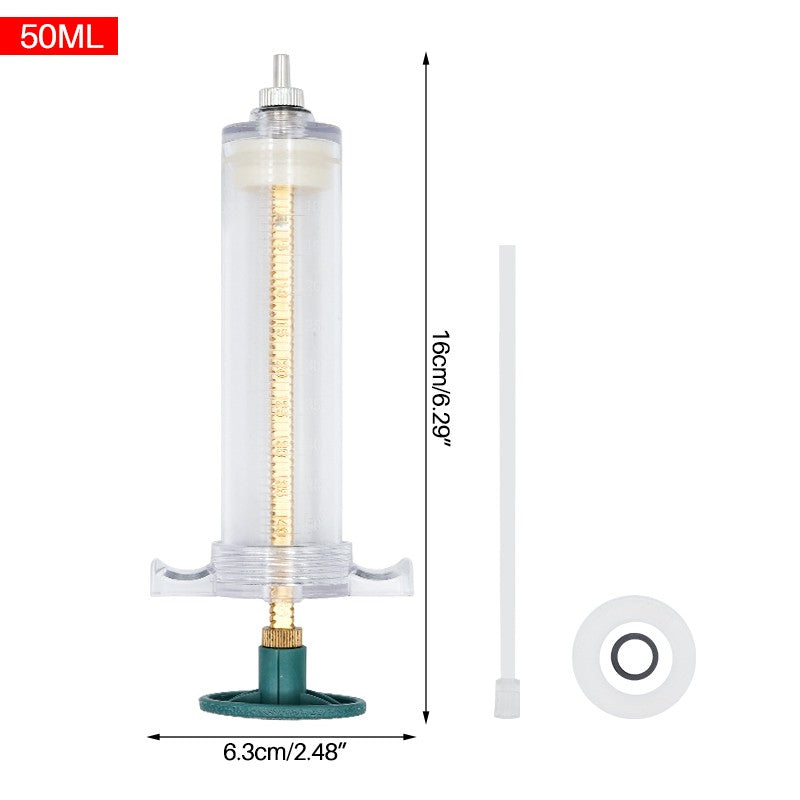 Seringa de Alimentação para Filhotes de Papagaio e Pombo 10/20/30/50/100ml Injeção Veterinária Contínua Alimentador de Pássaros Mistura de Silicone