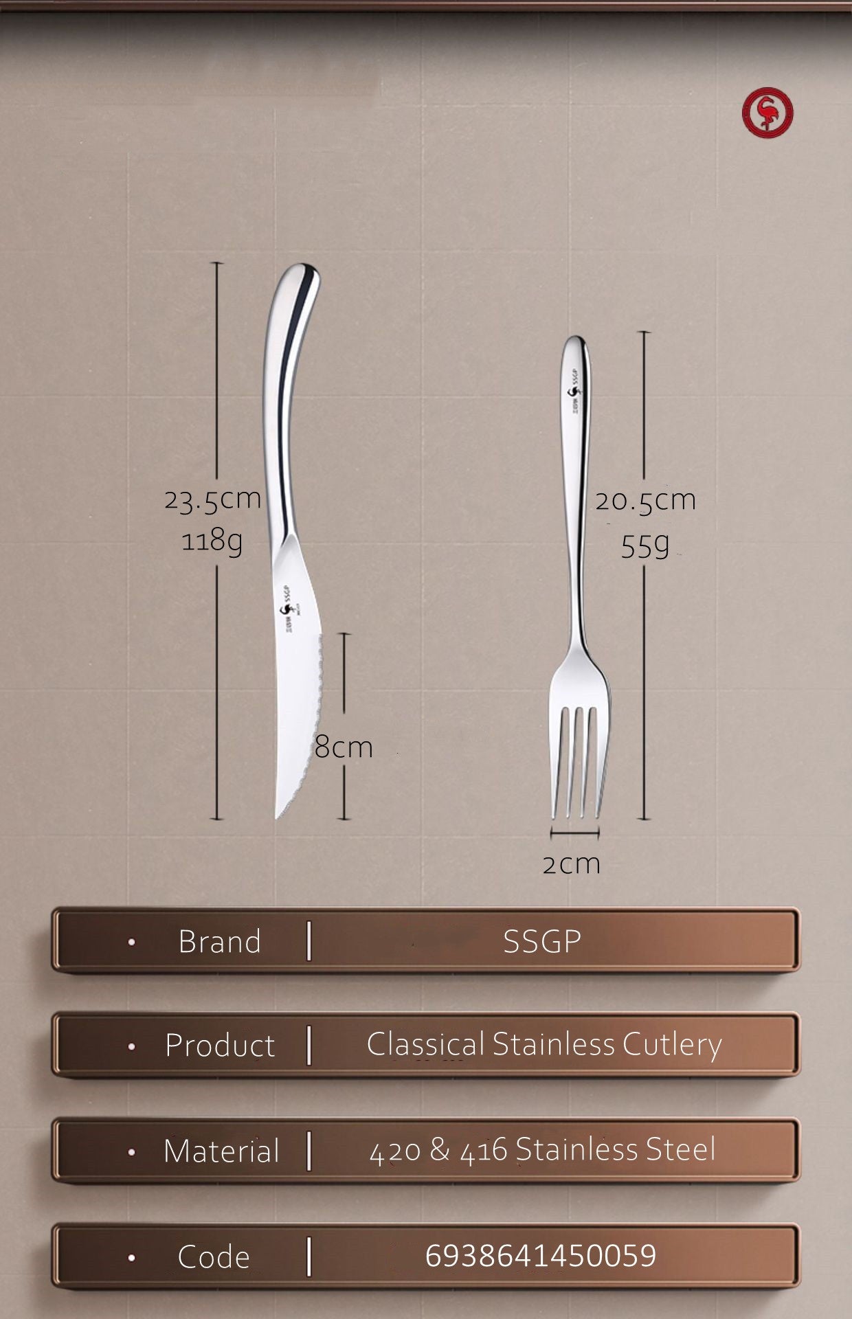 GEDO Banquet Tableware Set 12 Pieces of Classical Cutlery Fork Knife Spoon Well Packaged by Gift Box Dinnerware for Family