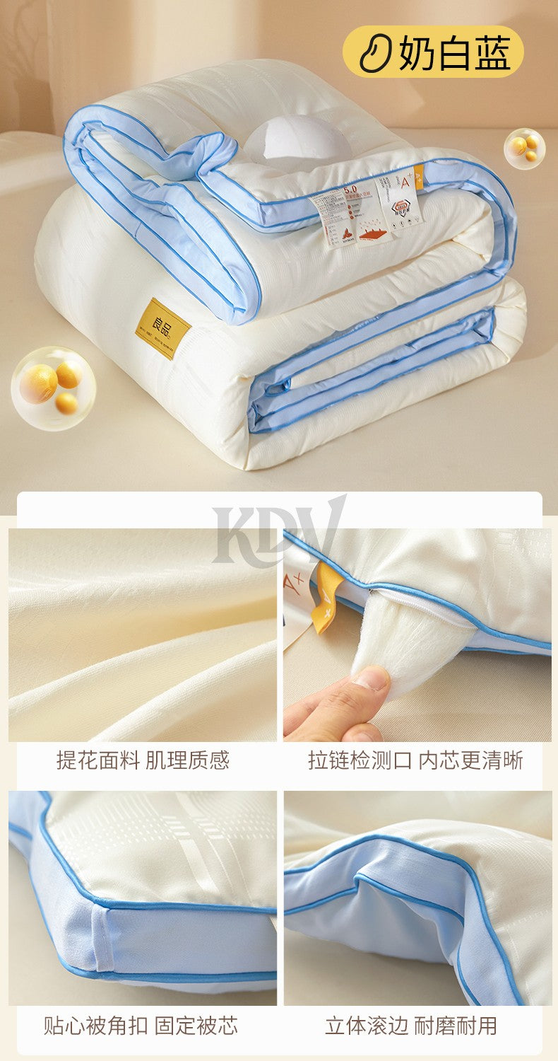 High Quality Autumn Winter Double Bed Duvet Insert Queen Size Thick Warm Quilted Comforter Soybean Fiber Fluffy Soft Quilt Core