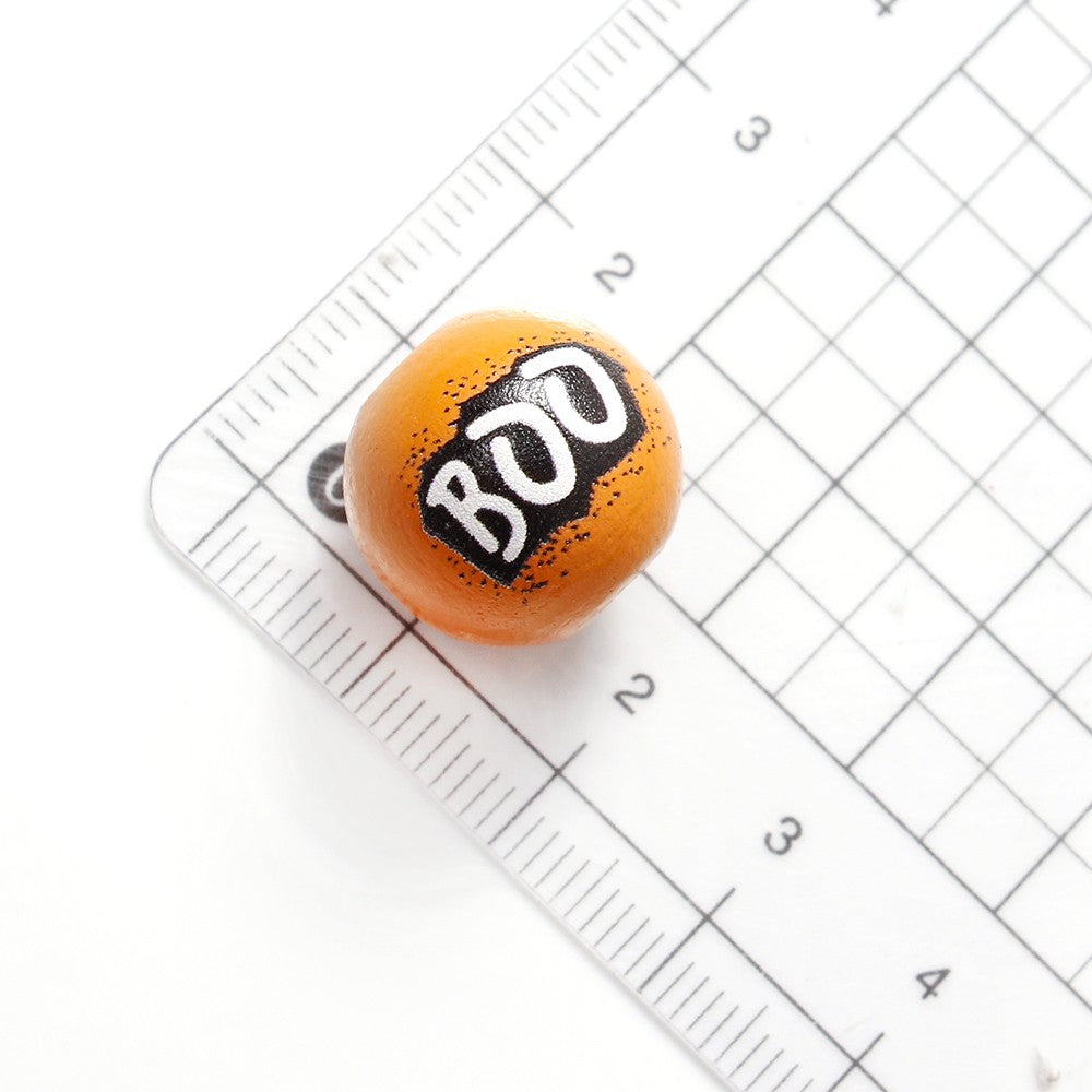 10pcs 16mm Wooden Spacer Beads Halloween Print Spider Eye Witch Bloodstain Ghost Face Mask Beads For Making Bracelet Necklace