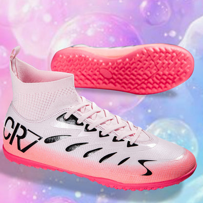 Tf/Fg Men Soccer Shoes Society Cleats Non Slip Football Shoes Outdoor Professional Studded Turf Comfortable Football Field Boots