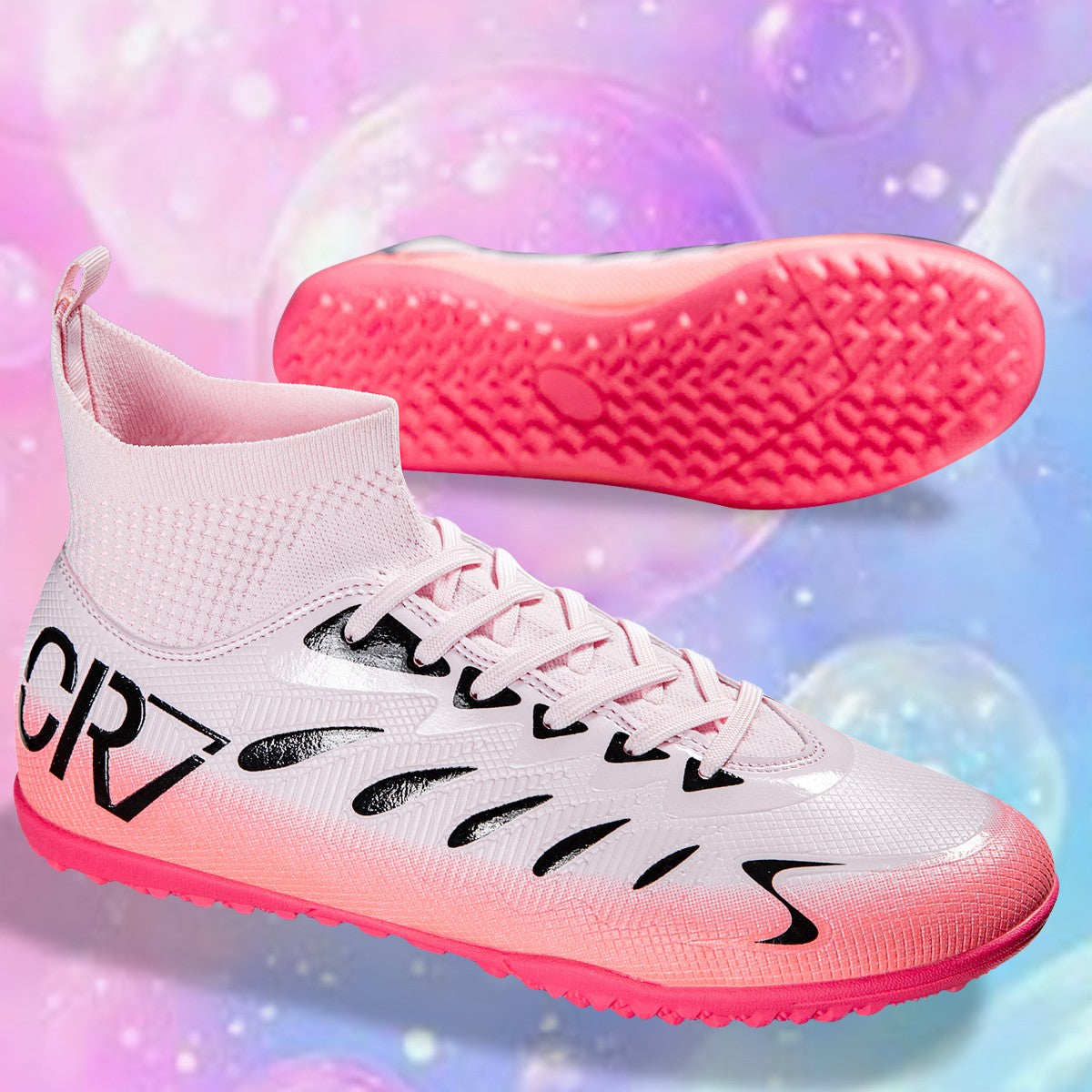 Tf/Fg Men Soccer Shoes Society Cleats Non Slip Football Shoes Outdoor Professional Studded Turf Comfortable Football Field Boots