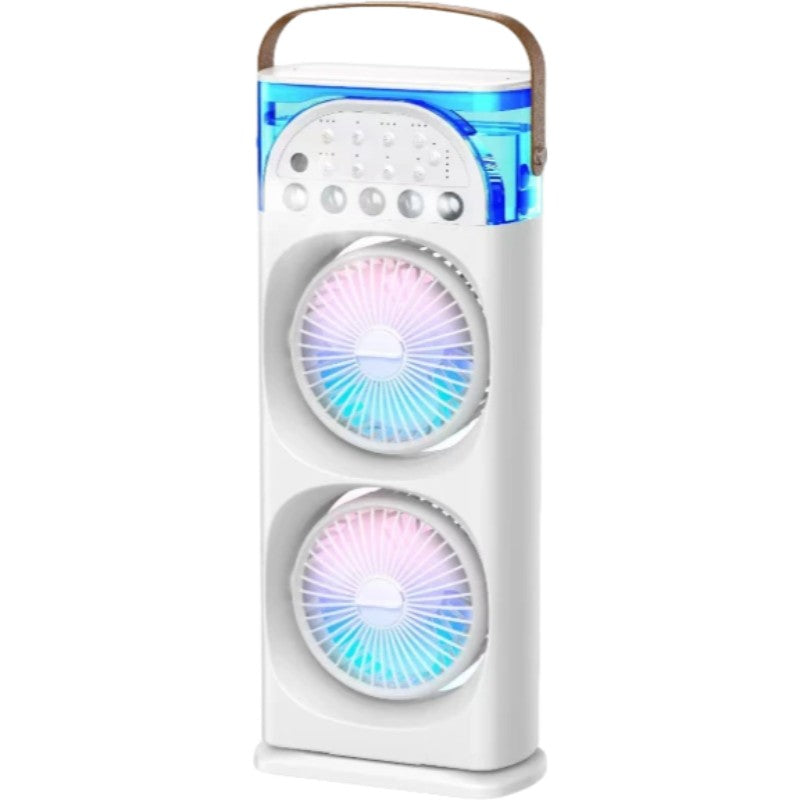 Multi-Function Mist Fan with Oscillating Air Conditioner, Aromatherapy, Colorful Lights & Timer for Home Office Use