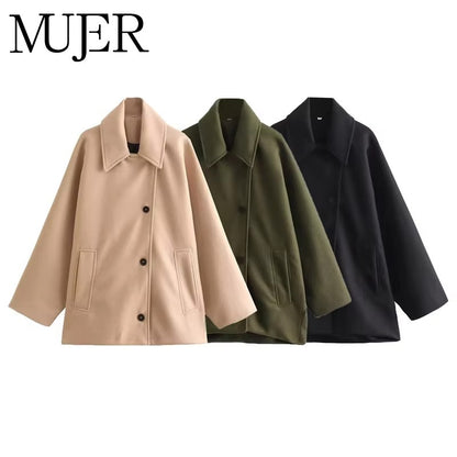 MUJER Oversize Long Jacket Women Long Sleeve Women's Trench Coat Autumn Bomber Jackets for Women Winter New in Coats and Jackets