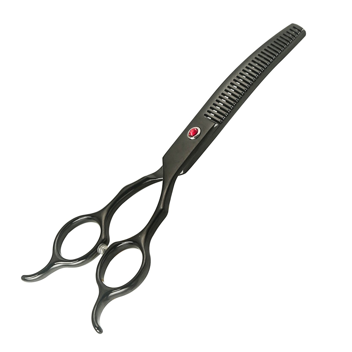 Tesoura Curva Dupla para Tosar Pelo de Cão Tesoura Profissional para Tosa de Cães Tesoura Curva para Desbaste de Pelo de Animais de Estimação
