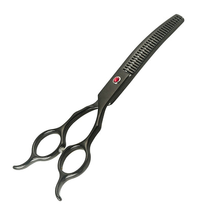 Tesoura Curva Dupla para Tosar Pelo de Cão Tesoura Profissional para Tosa de Cães Tesoura Curva para Desbaste de Pelo de Animais de Estimação