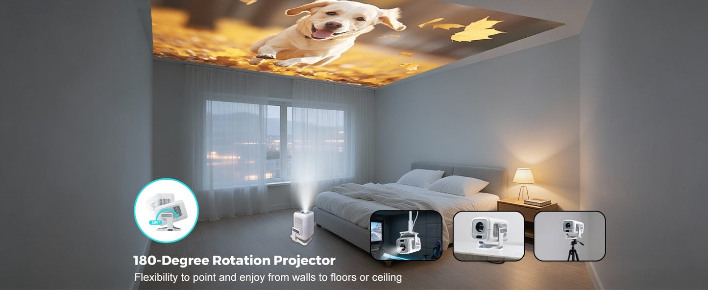 Upgrated HY300 Projector Native 1080P Support 4K 450ANSI Projector X3AQ Wifi6 & BT5.4 Android 11.0 System Beamer Portable Cinema