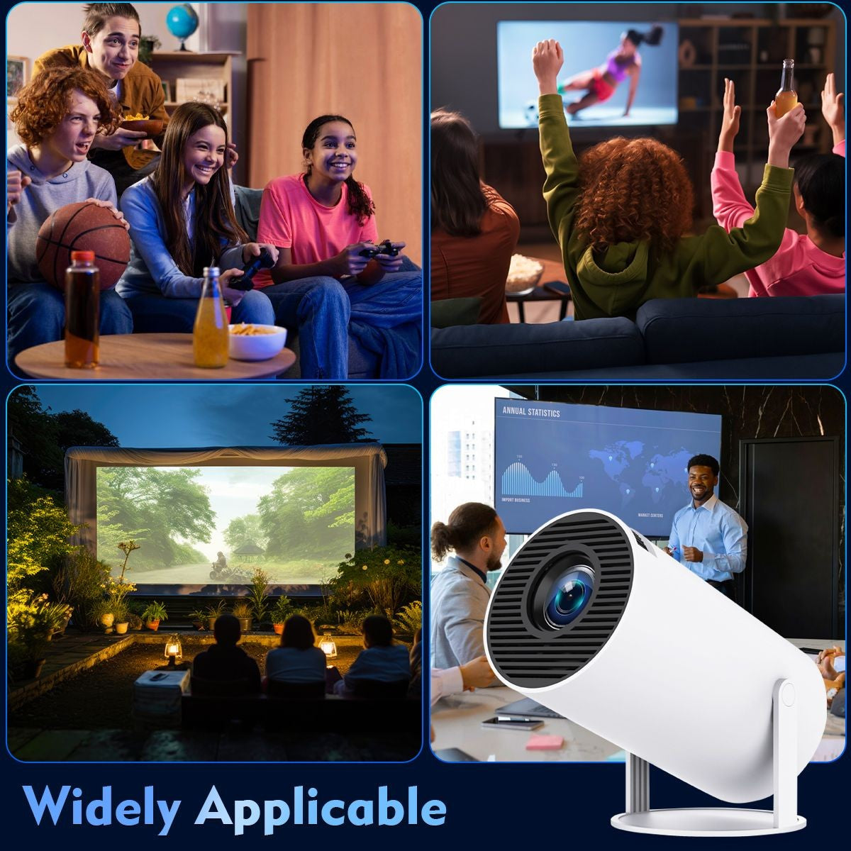 Projetor Magcubic HY300 Pro 8K Android 14 Dual Wifi6 290ANSI Allwinner H726 BT5.4 1080P 1280*720P Cinema em Casa Projetor Externo