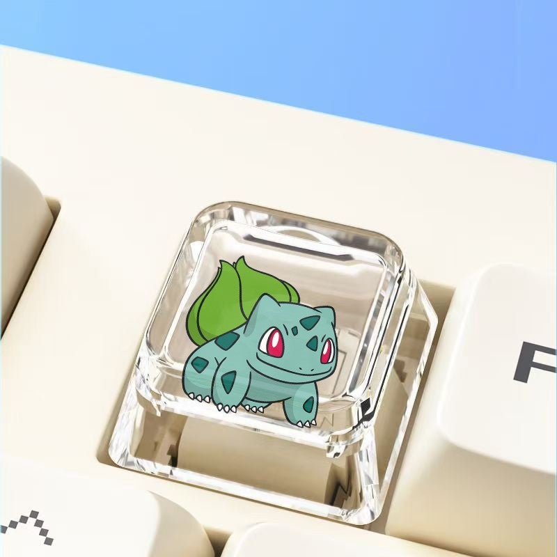 Pokemon Cross mechanical keyboard personalized anime keycap single Charmeleon Blastoise Eevee transparent cartoon keycap