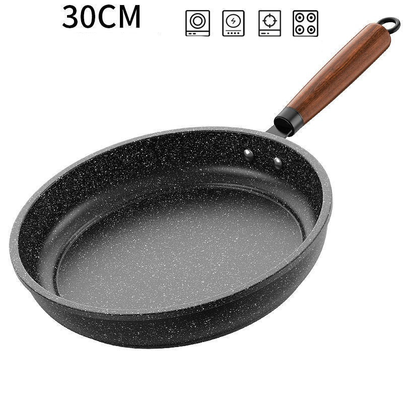 30cm Frying Pan Wok Pan Non-Stick Pan With Cover Household Kitchen Utensils Induction Gas Stove Universal Pot Steak Pancake Pan